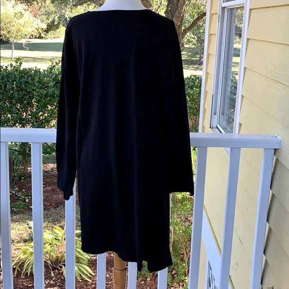 Bryn Walker Nada Asymmetrical Black Tunic - Picture 3 of 7